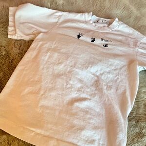 Off-White Short Sleeve Tee with Graphic